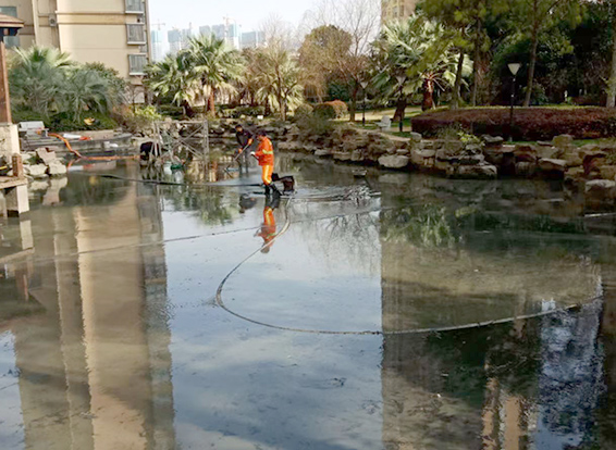 泰宁景观池淤泥清理